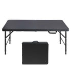 Homy Casa - Table pliante portative de 4 pi avec 4 hauteurs réglables pour utilisation intérieure et extérieure, camping - Noir-Le format de 4 pi convient au camping et aux fêtes