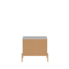 Manhattan Comfort - Table de nuit moderne Jasper 25,15" - Blanc Brillant-17,51 po L x 25,15 po l x 22,08 po H