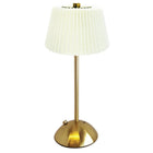 Xtricity - Lampe de table tactile LED portable La Boca - Crème-Corps de lampe en métal avec abat-jour plaqué tissu pour un style décoratif
