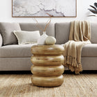 Modway - Ellery Rond empilé Bois Table d’appoint - Naturel-Coussin en mousse non marquant