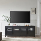Hudson&Canal - Meuble TV Holbrook pour téléviseurs jusqu'à 75" - Grain noir-Caractéristiques assemblage facile