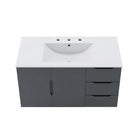 Modway - Vitality 36" Vanette de salle de bain - Gris blanc-Portes à fermeture douce