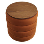Modway - Mezzo Manche Performance Velvet Ottoman de stockage - Rouille-Glissements au pied sans marquer