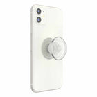 PopSockets - PopGrip - Clear Blanc-Offre une prise en main sécurisée pour que vous puissiez envoyer des SMS d'une seule main, prendre de meilleures photos et regarder des vidéos de chats en mains libres
