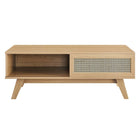 Modway - Soma Table basse - Chêne-Coussinets de pied non marqués