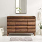 Modway - Render 48" Armoire de lavabo compatible avec un seul lavabo (non inclus) - Noyer-Stratifié lisse