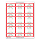 Geographics - Étiquettes D'adresseà bordure rouge - 90 Pqt-Blanc avec feuille rouge