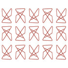 JAM Paper - Pinces papillon colourées - pinces à papier rouges - paquet de 15-Quantité : 15 clips par boîte