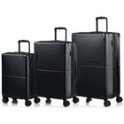 CHAMPS - Earth Ensemble de bagages 3 pièces - Noir-Système d'expansion sur toutes les valise