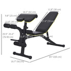 Soozier - Banc de musculation multifonction réglable-Fabriqué en acier de haute qualité avec une finition en poudre résistante aux rayures