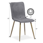 FurnitureR - Chaise de salle manger grise, ensemble de 4, SCARGILL GREY-4