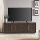 Hudson&Canal - Meuble TV Tillman pour téléviseurs jusqu'à 75" - Alder Brown-Fabriqué à partir de matériaux MDF robustes dans une finition artisanale en aulne brun