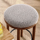 Modway - Fable Tissu Boucle Tabourets de comptoir - Noyer taupe - Ensemble de 2-Ossature en bois