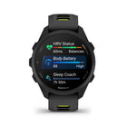 Garmin - Forerunner 170 Music - Noir avec bracelet noir/jaune ampère-Obtenez des plans d'entraînement personnalisés incluant désormais des séances de course-marche qui s'adaptent de façon dynamique après chaque séance selon vos performances et votre récupération