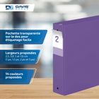 Davis Group Super économie, Reliure à anneaux ronds 2 po, paquet de 6 – Violet-Anneau Rond, Non-Verrouillage
