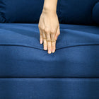 HOMCOM - Canapé d’amour 56 po avec coussins et oreillers - bleu-Structure en bois d’eucalyptus et pieds en acier pour une solidité fiable 