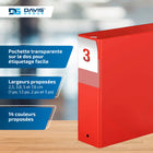 Davis Group Super économie, Reliure à anneaux ronds 3 po, paquet de 6 – Rouge-Anneau Rond, Non-Verrouillage