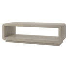 Hudson&Canal - Table basse rectangulaire Lonni de 119 cm de large, blanc aulne-Le plateau et l'étagère inférieure supportent chacun un poids maximal de 22,7 kg (50 lb)
