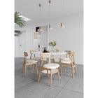 Manhattan Comfort - Lot de 4 chaises de salle à manger Colbert 44,5 cm style industriel chic, rembourrées, coloris Nature et Avoine-Cannage fin naturel fabriqué à partir de véritable rotin en bois