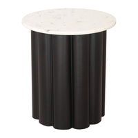 Zuo - Slika Table d’appoint - Blanc/Noir-Marbre naturel offrant élégance intemporelle et sophistication raffinée
