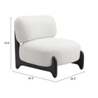 Zuo - Bombo Fauteuil d’appoint - Blanc-Garantie limitée de 3 ans