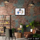 Sidney Crosby & Auston Matthews Overhead sur toile - Toile encadree - 31" x 22"-Sous licence officielle de la LNH et de l'AJLNH