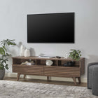 Modway - Render 60 po Meuble TV, Noyer-Construction durable en panneaux de particules