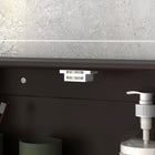 Kleankin - Armoire à pharmacie murale avec miroir - espresso-Matériaux : MDF, Verre miroir 