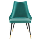 Modway - Adorn Touffe Performance Velvet Fauteuil d’appoint de salle à manger - Sarcelle-Capacité du poids de la chaise : 300 lbs.