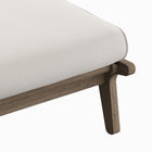 Modway - Saratoga Terrasse extérieure Teck Ottoman in Gris vieilli-Assemblée requise