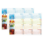 Day-Timer - Planificateur mural flexible effaçable horizontal saisonnier 2027 - 23 7/8 po H x 36 po l - multicolore - bilingue-Format des pages : 23 7/8 po H x 36 po l