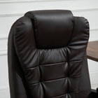 Vinsetto - Chaise de bureau de massage à vibrations 7 points avec roulettes pivotantes - brun-Massage avec télécommande filaire, à ranger dans la poche latérale lorsqu’elle n’est pas utilisée