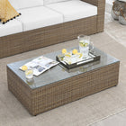 Modway - Convene Terrasse extérieure Table basse - Brown-Cadre en aluminium revêtu en poudre