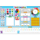 Ashley Productions - ASH95708 Placemat Studio Smart Poly Apprentissage précoce des bases de l'éducation Placemat - 13" x 19" - recto seul - paquet de 10-Utilisez avec des marqueurs effaçables à sec ou à base d'eau et des crayons lavables.