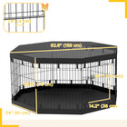 PawHut - Parc pliable pour chien 8 panneaux avec tapis de sol et housse - 30 po H-Montage et rangement faciles pour une portabilité pratique