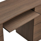 Modway - Mirae 55" à 6 tiroirs Bureau incurvé - Chêne brun brossé-9