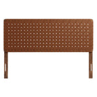 Modway - Sparta Tissage Cuir végane Tête de lit Queen, Brun noyer-Design debout