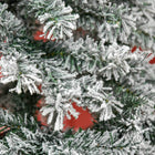 HOMCOM - Sapin de Noël artificiel floqué de neige de 2 - 3 m - vert-Base en métal robuste et durable pour une stabilité optimale 