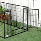 PawHut - Parc à chiens robuste 6 panneaux pour petits chiens - 59 po x 24 po -Porte avec serrure pour une entrée et une sortie faciles