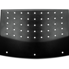 Global - Chaise empilable Sonic, nocturne avec un bâti chromé-Quatre pieds droits