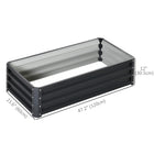 Outsunny - Jardin surélevé 4 pi x 2 pi x 1 pi - gris - Paquet de 2-Conception extra profonde, idéale pour les plantes à longues racines 