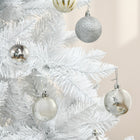 HOMCOM - Arbre de Noël Artificiel 4 Pieds avec 202 Branches Réalistes - Blanc-Base robuste et durable pour une meilleure stabilité