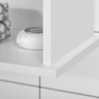 kleankin - Armoire de salle de bain moderne - blanc-Design moderne et simple, idéal pour la cuisine, la salle de bain, etc