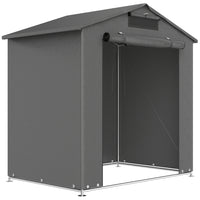 Outsunny abri portable 6 pi x 4 pi-Cadre en acier renforcé avec cordes d’haubanage offrant une stabilité exceptionnelle, résiste à des vents de niveau 5-6  
