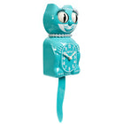 Kit-Cat Klock - Horloge murale vintage coccinelle avec perles - Bleue-Design Art déco classique ajoutant une touche nostalgique et élégante à tout environnement de maison ou de bureau