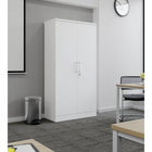 Ceha - Armoire de rangement métallique BDM-180 avec étagères réglables - Blanc-7