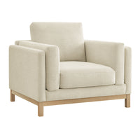 Modway - Roscoe Tissu Fauteuil - Ivoire-Tissu chenille Mélange