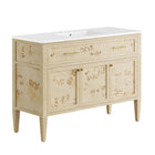 Modway - Elysian 48" Vanité de salle de bain à un seul lavabo - Burl blanc-Vanité de salle de bain moderne