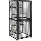 PawHut - Cage pour chat 33L à plusieurs niveaux pour l’extérieur avec housse résistante aux UV et à l’eau - 33,1 po L x 29,5 po l x 71 po H-Offrez un abri contre la pluie et le soleil grâce à un auvent résistant à l'eau et aux UV 