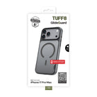 TUFF8 - Étui GlideGuard Mag Noir Fumé iPhone 17 Pro Max-Bords surélevés : offrent une protection supplémentaire à la fois pour l'écran et l'appareil photo, protégeant les zones clés des impacts
